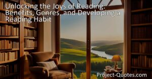 Unlocking the Joys of Reading: Discover the Benefits of Reading - Escape reality