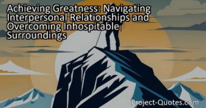 Achieving greatness often requires navigating interpersonal relationships