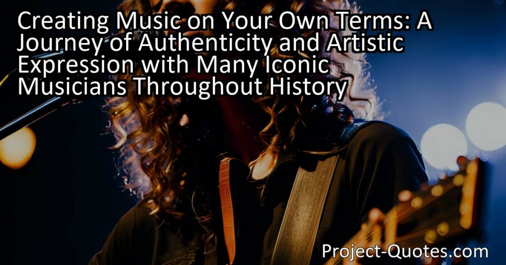 The provided content explores the importance of creative freedom and personal expression in the music industry. It emphasizes that many iconic musicians throughout history have prioritized authenticity and unique artistic identities. By staying true to themselves and their vision