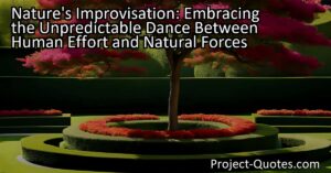 Discover the unpredictable dance between human effort and natural forces in "Nature's Improvisation". Embrace the beauty and resilience of nature's surprises!