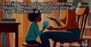 The significance of every word spoken within the earshot of young children is explored in this article. From the very beginning
