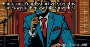 Discover the power of being a talk show host and embracing your unique strengths. Find success in entertainment beyond singing