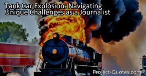 Covering the tank car explosion presented unique challenges for journalists. With a delicate balance between reporting the facts and ensuring personal safety