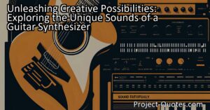Unleashing Creative Possibilities: Explore the Unique Sounds of a Guitar Synthesizer. Discover a new realm of musical expression and innovation with a guitar synthesizer. Embrace its uniqueness and let your creativity soar.