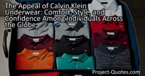 Calvin Klein underwear is loved all around the world because it offers unmatched comfort and a superior fit. With their timeless style and sophisticated designs