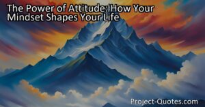 The Power of Attitude: How Your Mindset Shapes Your Life