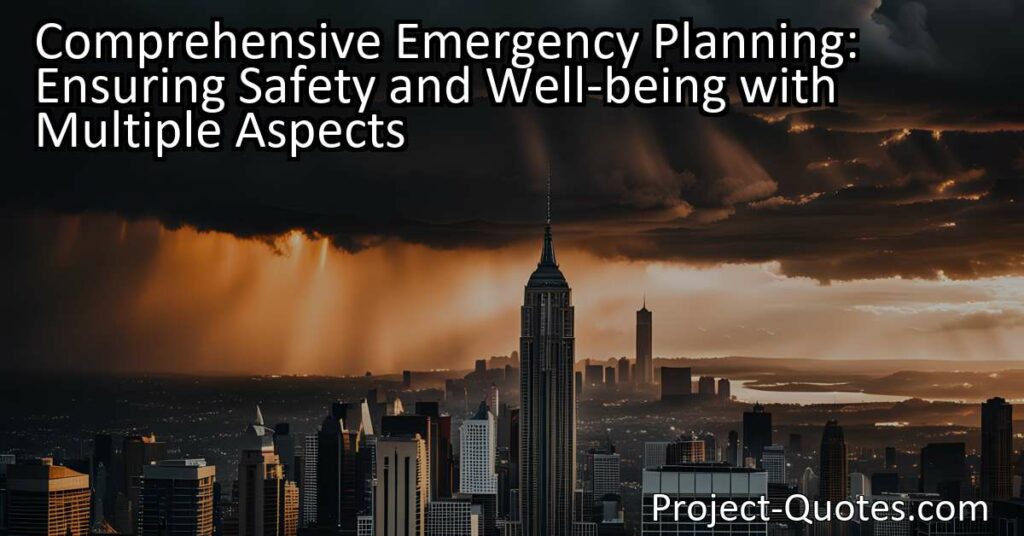 When it comes to emergency planning