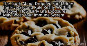 Discover how early life exposures may actually help boost your immune system. While the "five-second rule" for dropped food is often dismissed as a myth