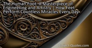 Our feet are not only a masterpiece of engineering but also a work of art