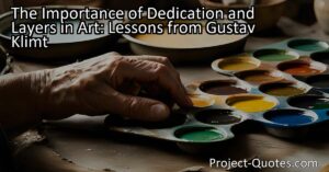 Discover the hidden layers and deep dedication in the art of Gustav Klimt. Through his daily commitment and practice