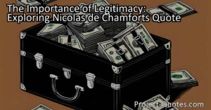 The Importance of Legitimacy: Exploring Nicolas de Chamfort's Quote