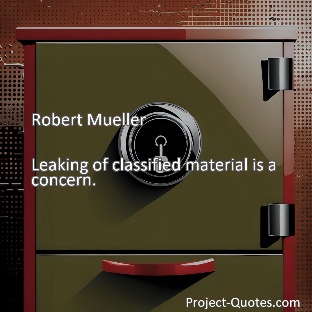 Freely Shareable Quote Image Leaking of classified material is a concern.