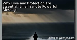 Emeli Sandé's powerful message reminds us of the importance of love and protection. Like cheerleaders on the sidelines of life