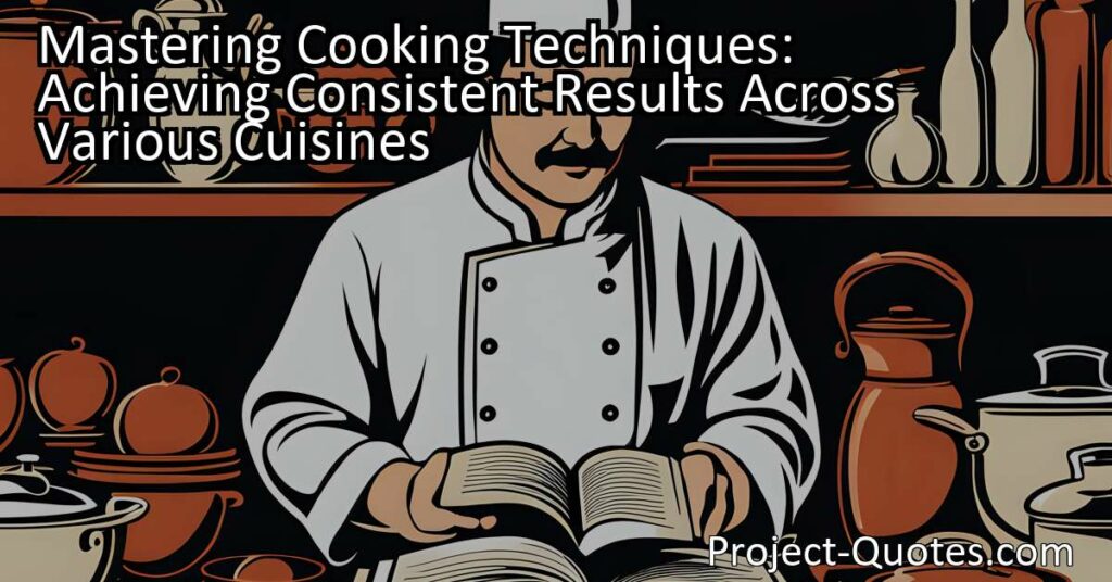 Mastering Cooking Techniques: Achieve Consistent Results Across Various Cuisines