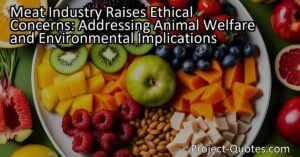 The meat industry raises ethical concerns regarding animal welfare