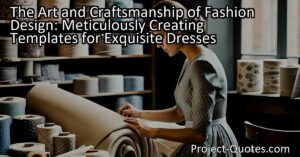 The Art and Craftsmanship of Fashion Design: Meticulously Creating Templates for Exquisite Dresses