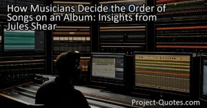 How Musicians Decide the Order of Songs on an Album: Insights from Jules Shear. Sequencing an album involves careful consideration of factors like energy level