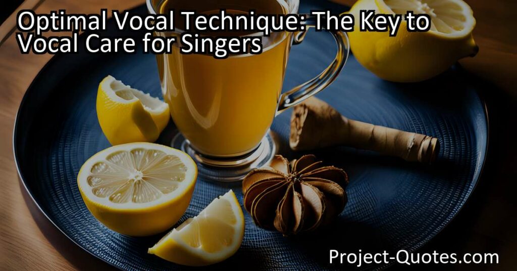 Optimal Vocal Technique: The Key to Vocal Care for Singers