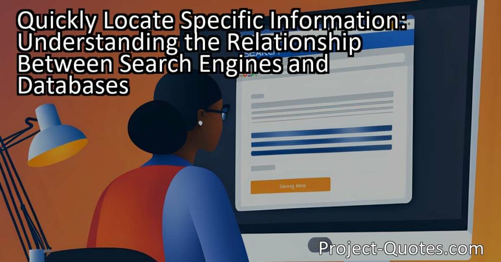 Stephen Cambone's insightful analysis highlights the connection between search engines and databases in our digital age. Both aim to help us quickly locate specific information within a vast collection of data. By understanding the similarities and functions of these systems