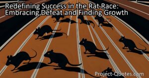 Redefining Success in the Rat Race: Embracing Defeat and Finding Growth