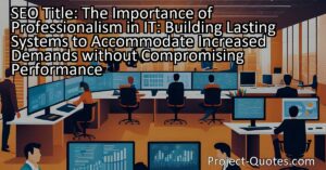 In the article titled "The Importance of Professionalism in IT: Building Lasting Systems