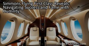 Gene Simmons Flying First Class Reveals: Navigating Success and Fame with Humility