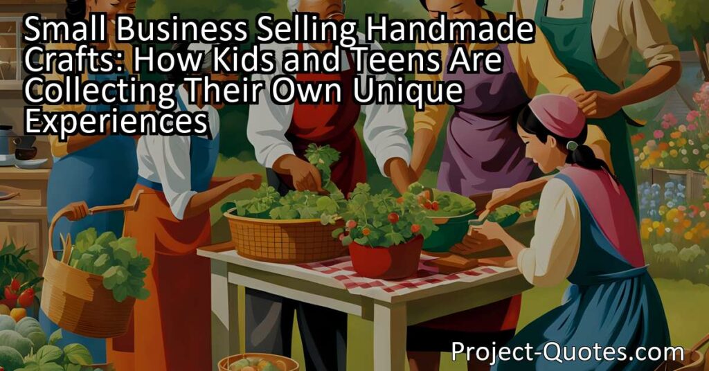 Discover how kids and teens are collecting their own unique experiences by starting their own small business selling handmade crafts. With the world being more connected and technology at their fingertips