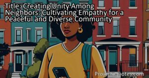 Creating Unity Among Neighbors: Cultivating Empathy for a Peaceful and Diverse Community