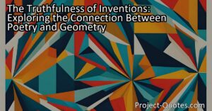 Discovering the Truth: How Poetry and Inventions Share a Common Thread