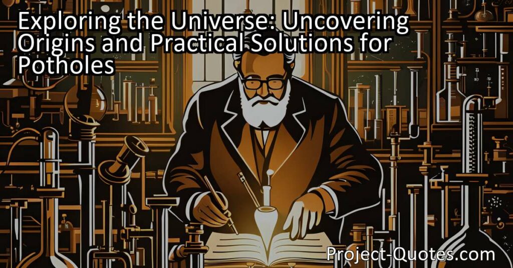 Exploring the Universe: Uncovering Origins and Practical Solutions for Potholes