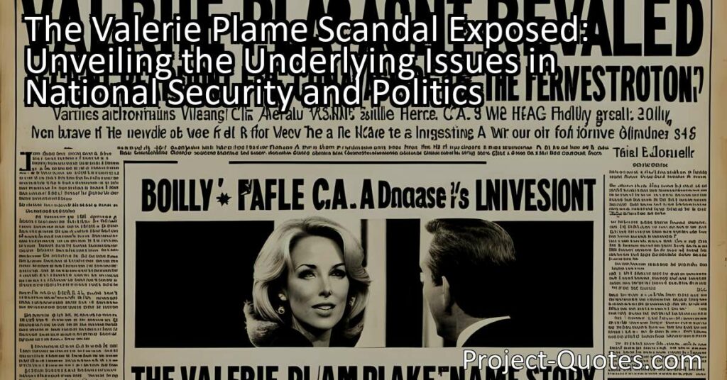 In the Valerie Plame scandal