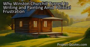 Winston Churchill's decision to turn to writing and painting amid political frustration may initially seem contradictory